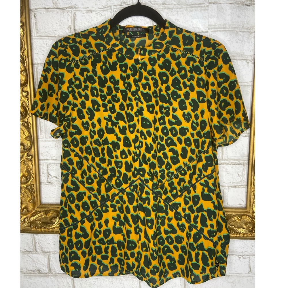 Scotch & Soda Short Sleeve Animal Printed Shirt